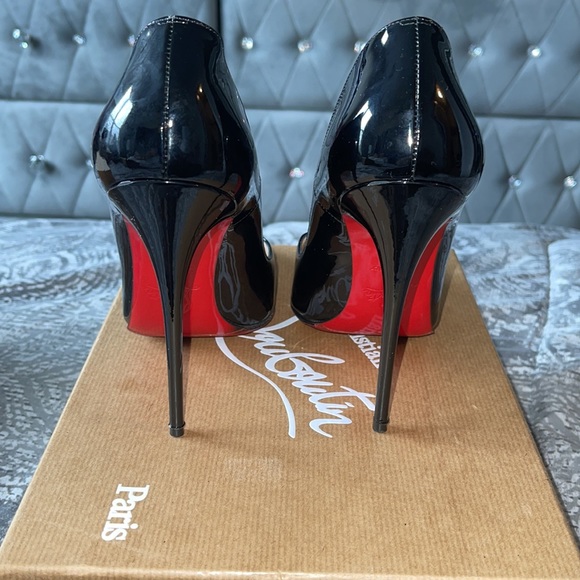 AUTH. Christian louboutin So Kate 120 PATENT Black size 38 - Picture 3 of 6